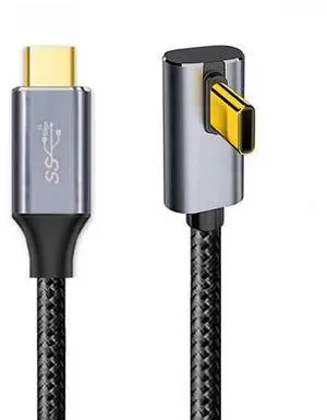 90 Degree Low Profile Angled Type-C USB-C Male to Male USB3.1 10Gbps 100W Data Cable for Laptop Phone 300CM 90 Degree Low Profile Angled Type-C USB-C Male to Male USB3.1 10Gbps 100W Data Cable for Laptop Phone 300CM