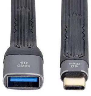 USB 3.0 Type A Female to USB-C USB 3.1 Type C Male Host OTG Flat Slim FPC Data Cable for Laptop & Phone USB 3.0 Type A Female to USB-C USB 3.1 Type C Male Host OTG Flat Slim FPC Data Cable for Laptop & Phone