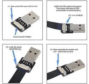 Up Angled USB 2.0 Type-A Male to Female Extension Data Flat Slim FPC Cable for FPV & Disk & Scanner & Printer 200CM Up Angled USB 2.0 Type-A Male to Female Extension Data Flat Slim FPC Cable for FPV & Disk & Scanner & Printer 200CM