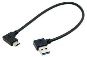 USB 3.0 to USB C 90 Degree Left Angled Data Extension Cable for Tablet Mobile Phone Hard Disk Drive 30cm USB 3.0 to USB C 90 Degree Left Angled Data Extension Cable for Tablet Mobile Phone Hard Disk Drive 30cm