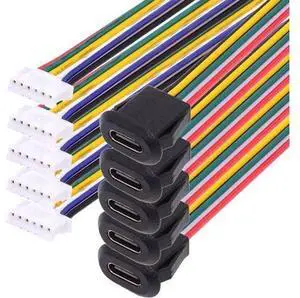 5pcs/Set DIY OEM Type C Female Socket to 6Pin Header Cable Pitch=2.0mm Latch Mount Type DC 5V/20V PD Power 5pcs/Set DIY OEM Type C Female Socket to 6Pin Header Cable Pitch=2.0mm Latch Mount Type DC 5V/20V PD Power