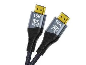 Cord 16K 8K 4K UHD HDMI Type-A Male to HDMI 2.2 Male HDTV Cable 96Gbps for HDTV Desktop Laptop Monitor (50cm) Cord 16K 8K 4K UHD HDMI Type-A Male to HDMI 2.2 Male HDTV Cable 96Gbps for HDTV Desktop Laptop Monitor (50cm)