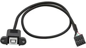 USB 2.0 Front Panel Header 9/10Pin Male to USB 2.0 Type-B Female Mainboard Header Port Extension Cable Adapter 1.4FT/0.5M USB 2.0 Front Panel Header 9/10Pin Male to USB 2.0 Type-B Female Mainboard Header Port Extension Cable Adapter 1.4FT/0.5M