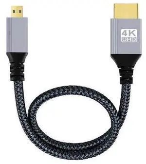 4K 60hz HDMI 2.0 Male to Micro HDMI Type-D Male Cable with Sleeve Straight Connector for HDTV Computer Laptop Monitor 100CM 4K 60hz HDMI 2.0 Male to Micro HDMI Type-D Male Cable with Sleeve Straight Connector for HDTV Computer Laptop Monitor 100CM
