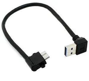 USB 3.0 to Micro USB 3.0 90 Degree Angled Extension Data Cable 20cm USB 3.0 to Micro USB 3.0 90 Degree Angled Extension Data Cable 20cm