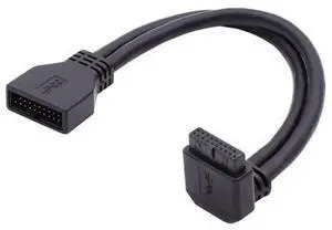 USB 3.0 Front Panel Header 19/20Pin Male to Female 90 Degree UP Angled Mainboard Header Port Extension Cable Adapter USB 3.0 Front Panel Header 19/20Pin Male to Female 90 Degree UP Angled Mainboard Header Port Extension Cable Adapter