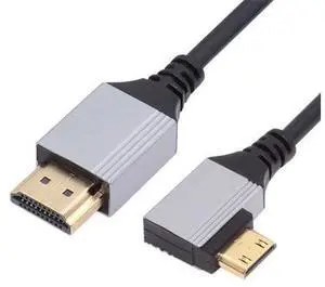 90 Degree Right Angled Mini HDMI 2.1 Ultra Thin HDTV Cable 8K 4K Hyper Super Flexible Slim Cord Type-A to Type-C for Camera HDTV 50cm 90 Degree Right Angled Mini HDMI 2.1 Ultra Thin HDTV Cable 8K 4K Hyper Super Flexible Slim Cord Type-A to Type-C for Camera HDTV 50cm