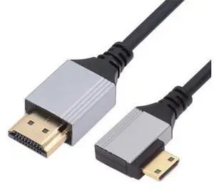 90 Degree Left Angled Mini HDMI 2.1 Ultra Thin HDTV Cable 8K 4K Hyper Super Flexible Slim Cord Type-A to Type-C for Camera HDTV 50cm 90 Degree Left Angled Mini HDMI 2.1 Ultra Thin HDTV Cable 8K 4K Hyper Super Flexible Slim Cord Type-A to Type-C for Camera HDTV 50cm