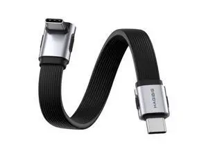 USB4 Cable, Middle 90 Degree 80Gbps Data Transfer, 240W Fast Charging USB-C Cable, 8K@60Hz USB 4 V2.0 Short Cable for iPhone 17 16 15 Pro Max, iPad Pro, Thunderbolt 5/4 USB4 Cable, Middle 90 Degree 80Gbps Data Transfer, 240W Fast Charging USB-C Cable, 8K@60Hz USB 4 V2.0 Short Cable for iPhone 17 16 15 Pro Max, iPad Pro, Thunderbolt 5/4