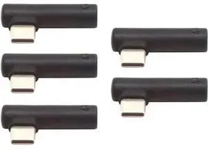 5pcs/Set Type-C to 3.5mm Earphone Adapter 90 Degree Angled Type USB-C 3.1 Male to AUX Audio Female 5pcs/Set Type-C to 3.5mm Earphone Adapter 90 Degree Angled Type USB-C 3.1 Male to AUX Audio Female