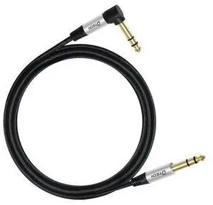 DTECH 3ft Electric Guitar Cable TRS 1/4 Instrument Cord Aux Right Angle Balanced Stereo Jack Quarter Inch 6.35mm for DJ Speaker Amplifier Bass Studio Audio Monitor Mixer DTECH 3ft Electric Guitar Cable TRS 1/4 Instrument Cord Aux Right Angle Balanced Stereo Jack Quarter Inch 6.35mm for DJ Speaker Amplifier Bass Studio Audio Monitor Mixer