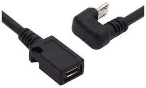5Pin Micro USB 2.0 Male to Female Power Data Extension Cable Opposite U Shape Back Angled Type for Phone Laptop 5Pin Micro USB 2.0 Male to Female Power Data Extension Cable Opposite U Shape Back Angled Type for Phone Laptop