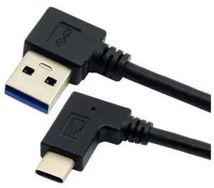 Reversible USB 3.1 USB-C Angled to 90 Degree Left Angled A Male Data Cable for Tablet Mobile Phone 30cm Type-02 Reversible USB 3.1 USB-C Angled to 90 Degree Left Angled A Male Data Cable for Tablet Mobile Phone 30cm Type-02