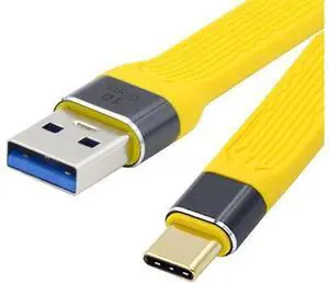 Yellow 10Gbps USB 3.1 Type C Male to USB3.0 Type A Male Flat Slim FPC Data Cable for Laptop & Phone Yellow 10Gbps USB 3.1 Type C Male to USB3.0 Type A Male Flat Slim FPC Data Cable for Laptop & Phone