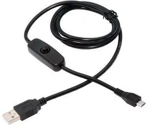 Micro USB2.0 to Type-A Cable with On Off Power Switch Button Micro 5Pin for DC 5V Desk Lamp Fan Camera Micro USB2.0 to Type-A Cable with On Off Power Switch Button Micro 5Pin for DC 5V Desk Lamp Fan Camera
