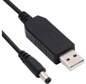 Cable 100cm USB 2.0 Type-A DC5V to DC12V 5.5x2.1mm 5.5x2.5mm Voltage Riser Boost Power Plug Barrel Connector Cable 100cm USB 2.0 Type-A DC5V to DC12V 5.5x2.1mm 5.5x2.5mm Voltage Riser Boost Power Plug Barrel Connector
