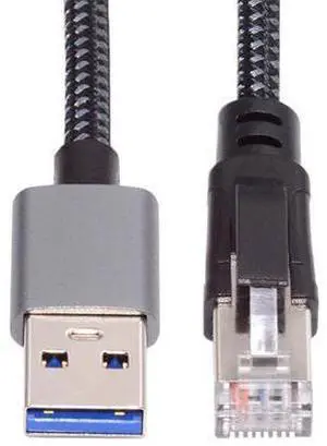 USB to Ethernet Cable USB3.0 Type-A to RJ45 Male Cord Directly Connected 1000Mbps Gigabit LAN Network Compatible with USB2.0 USB to Ethernet Cable USB3.0 Type-A to RJ45 Male Cord Directly Connected 1000Mbps Gigabit LAN Network Compatible with USB2.0