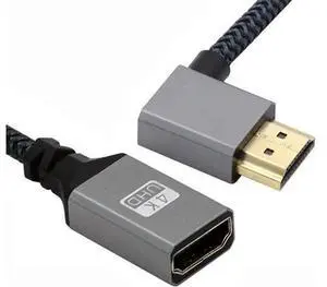 HDMI 1.4 Type A Male to A Female Extension Cable Right Angled 90 Degree Support HDTV 4K 60hz 3D HDMI 1.4 Type A Male to A Female Extension Cable Right Angled 90 Degree Support HDTV 4K 60hz 3D