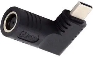 DC Jack 7.4x5.0mm Input to USB-C Type-C Angled 90 Degree Power Plug Charge Adapter for Laptop Phone DC Jack 7.4x5.0mm Input to USB-C Type-C Angled 90 Degree Power Plug Charge Adapter for Laptop Phone