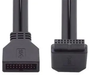 Up Angled USB 3.0 20Pin 19Pin Male to Female Extension 5Gbps Cable 90 Degree for Motherboard Mainboard Up Angled USB 3.0 20Pin 19Pin Male to Female Extension 5Gbps Cable 90 Degree for Motherboard Mainboard