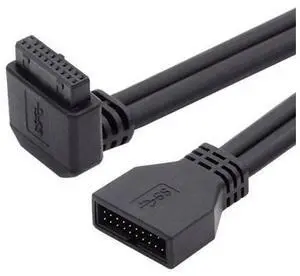 Down Angled USB 3.0 20Pin 19Pin Male to Female Extension 5Gbps Cable 90 Degree for Motherboard Mainboard Down Angled USB 3.0 20Pin 19Pin Male to Female Extension 5Gbps Cable 90 Degree for Motherboard Mainboard