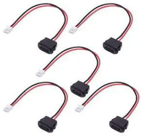 5 Pack 2.0mm Pitch 2Pin to USB C Female DC 5V 3A Flush Mount Charging Socket Port Conversion Cable Adapter 5 Pack 2.0mm Pitch 2Pin to USB C Female DC 5V 3A Flush Mount Charging Socket Port Conversion Cable Adapter