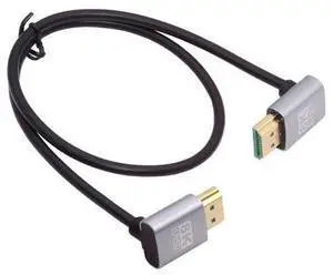 HDMI 2.1 Ultra Thin HDTV Cable 8K 4K Hyper Super Flexible Slim Cord Up Angled to Up Angled 90 Degree Type-A for Computer HDTV HDMI 2.1 Ultra Thin HDTV Cable 8K 4K Hyper Super Flexible Slim Cord Up Angled to Up Angled 90 Degree Type-A for Computer HDTV