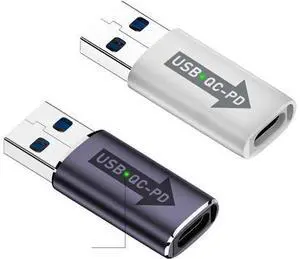 USB 3.0 QC Power to PD USB C Device 5Gbps Data Power Adapter for Laptop Tablet Phone 2Pcs/Set USB 3.0 QC Power to PD USB C Device 5Gbps Data Power Adapter for Laptop Tablet Phone 2Pcs/Set