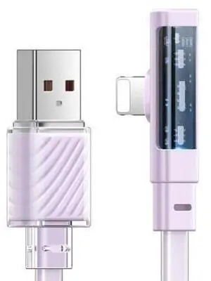 mcdodo iPhone Cable Lightning Fast Charger Flat Wire 90 Degree Right Angle Elbow for iPhone 14/13/12/11/Pro/Pro Max/Xs Max/X/XS/XR/8/8Plus/7/7Plus/iPodPurple,4ft mcdodo iPhone Cable Lightning Fast Charger Flat Wire 90 Degree Right Angle Elbow for iPhone 14/13/12/11/Pro/Pro Max/Xs Max/X/XS/XR/8/8Plus/7/7Plus/iPodPurple,4ft