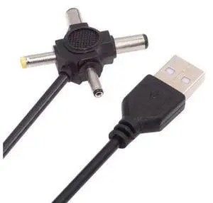 USB 2.0 Type-A Male to 4-in-1 DC 5V 5.5x2.5mm 5.5x2.1mm 4.0x1.7mm 3.5x1.3mm Power Plug Barrel Connector Charge Cable USB 2.0 Type-A Male to 4-in-1 DC 5V 5.5x2.5mm 5.5x2.1mm 4.0x1.7mm 3.5x1.3mm Power Plug Barrel Connector Charge Cable