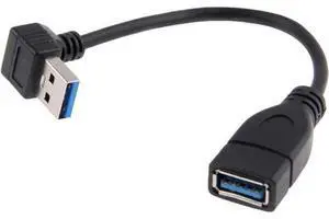 Down Angled 90 Degree USB 3.0 A Male to Female Extension 30cm Cable 5Gbps Down Angled 90 Degree USB 3.0 A Male to Female Extension 30cm Cable 5Gbps