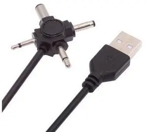 USB 2.0 Type-A Male to 4-in-1 DC 5V 5.5x2.1mm 4.0x1.7mm Mono 3.5mm 2.5mm Power Plug Barrel Connector Charge Cable USB 2.0 Type-A Male to 4-in-1 DC 5V 5.5x2.1mm 4.0x1.7mm Mono 3.5mm 2.5mm Power Plug Barrel Connector Charge Cable