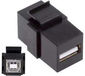 USB2.0 A Female to Type-B Female Extension Keystone Jack Coupler Adapter for Wall Plate Panel USB Cable USB2.0 A Female to Type-B Female Extension Keystone Jack Coupler Adapter for Wall Plate Panel USB Cable