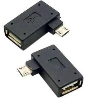 2 Pack Micro USB OTG Power Adapter 2 in 1 Micro USB Male to USB 2.0 Female 90 Degree Angled Connector Adapter 2 Pack Micro USB OTG Power Adapter 2 in 1 Micro USB Male to USB 2.0 Female 90 Degree Angled Connector Adapter