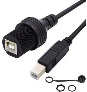 USB 2.0 Type B Printer Scanner Flush Mount Male to Female Extension Cable for Car Dashboard Panel Mount Waterproof Dustproof USB 2.0 Type B Printer Scanner Flush Mount Male to Female Extension Cable for Car Dashboard Panel Mount Waterproof Dustproof
