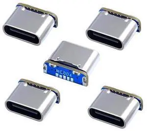 5 Pack USB C DIY Connector,Mini USB 5Pin to USB C Female Socket Port Repair Replacement Solder Adapter Standard Pinout 5 Pack USB C DIY Connector,Mini USB 5Pin to USB C Female Socket Port Repair Replacement Solder Adapter Standard Pinout