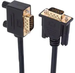 90 Degree Right Angled VGA RGB Male to Straight Male Extension Cable 3COAX+6C for Monitor Projector Computer 90 Degree Right Angled VGA RGB Male to Straight Male Extension Cable 3COAX+6C for Monitor Projector Computer