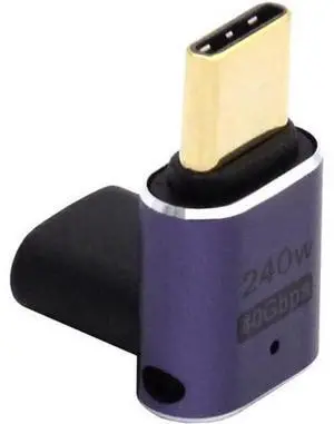 USB4 Type C Male to Female 240W Power 40Gbps Data 8K Video Adapter Low Profile Up Down Angled for NS Phone Laptop USB4 Type C Male to Female 240W Power 40Gbps Data 8K Video Adapter Low Profile Up Down Angled for NS Phone Laptop