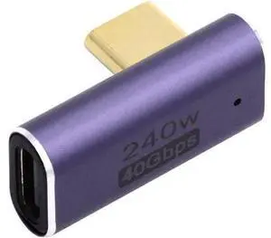 USB4 Type C Male to Female 240W Power 40Gbps Data 8K Video Adapter Low Profile Left Right Angled for NS Phone Laptop USB4 Type C Male to Female 240W Power 40Gbps Data 8K Video Adapter Low Profile Left Right Angled for NS Phone Laptop