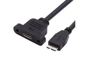 USB 3.0 Micro-B Male to Female Screw Mount Type Extension Cable USB 3.0 Micro-B Male to Female Screw Mount Type Extension Cable