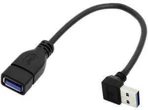 6.3 Inch USB 3.0 Extension Short Cable,USB 3.0 Male to Female 90 Degree UP Angled Extension Data Cable for Laptop, Keyboard, Mouse, Flash Drive, Printer 6.3 Inch USB 3.0 Extension Short Cable,USB 3.0 Male to Female 90 Degree UP Angled Extension Data Cable for Laptop, Keyboard, Mouse, Flash Drive, Printer