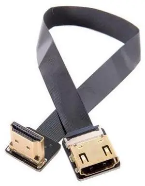 CYFPV Up Angled 90 Degree HDMI Male to Female FPC Flat Cable for HDTV Multicopter Aerial Photography CYFPV Up Angled 90 Degree HDMI Male to Female FPC Flat Cable for HDTV Multicopter Aerial Photography