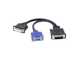 LFH DMS-59 Male to DVI 24+5 Female & VGA RGA 15pin Female Splitter Extension 15cm LFH DMS-59 Male to DVI 24+5 Female & VGA RGA 15pin Female Splitter Extension 15cm