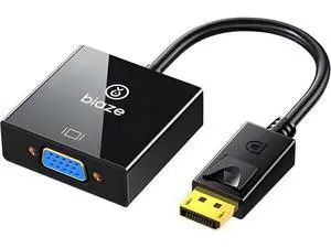 DisplayPort to VGA Adapter \u2013 HD Video Converter (DP Male to VGA Female), 1080P 60Hz, Plug & Play for Laptop or Desktop to Monitor/Projector DisplayPort to VGA Adapter \u2013 HD Video Converter (DP Male to VGA Female), 1080P 60Hz, Plug & Play for Laptop or Desktop to Monitor/Projector