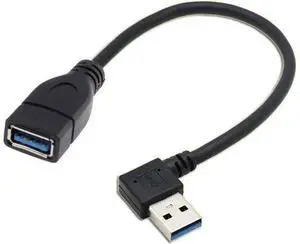6.3 Inch USB 3.0 Extension Short Cable,USB 3.0 Male to Female 90 Degree Left Angled Extension Data Cable for Laptop, Keyboard, Mouse, Flash Drive, Printer 6.3 Inch USB 3.0 Extension Short Cable,USB 3.0 Male to Female 90 Degree Left Angled Extension Data Cable for Laptop, Keyboard, Mouse, Flash Drive, Printer