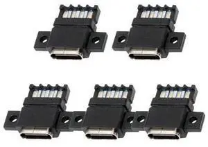 5pcs/Set DIY OEM Type C Female Socket Connector to 6Pin PCBA Pinout Flat Scew Mount Type DC 5V/20V PD Power 5pcs/Set DIY OEM Type C Female Socket Connector to 6Pin PCBA Pinout Flat Scew Mount Type DC 5V/20V PD Power