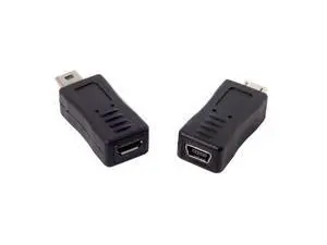 2 Pack Mini USB Male/Female to Micro USB Male/Female Extension Connector Adapter 2 Pack Mini USB Male/Female to Micro USB Male/Female Extension Connector Adapter