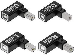 4pcs/lot USB 2.0 Type-B Male to Female Extension Adapter Horizontal Vertical Angled 90 Degree for Printer Scanner 4pcs/lot USB 2.0 Type-B Male to Female Extension Adapter Horizontal Vertical Angled 90 Degree for Printer Scanner