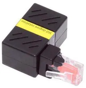 CAT6 UTP Male to Female 360 Degree Angled Rotating Adapter RJ45 8P8C 1000Mbps for LAN Ethernet Network CAT6 UTP Male to Female 360 Degree Angled Rotating Adapter RJ45 8P8C 1000Mbps for LAN Ethernet Network