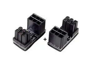 2 Pack ATX 6Pin Male to Female 180 Degree Angled Power Connector Adapter for GPU Graphics Card 2 Pack ATX 6Pin Male to Female 180 Degree Angled Power Connector Adapter for GPU Graphics Card